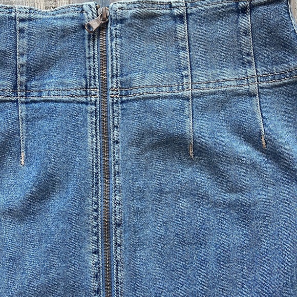 Free People | Indigo Blue Virgo Mini Skirt - Picture 2 of 5